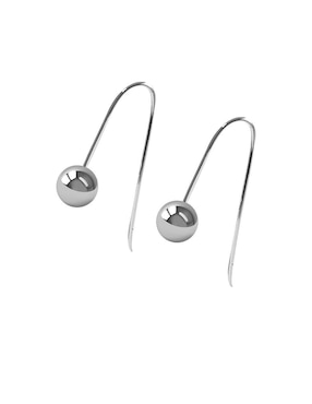 Aretes Largos De Esfera Enrique Garcia De Plata P.925