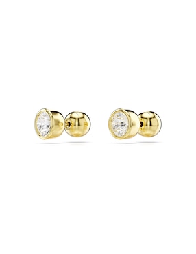 Broqueles circulares Swarovski con acabado brillante