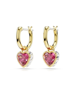 Aretes de corazón Swarovski con acabado brillante