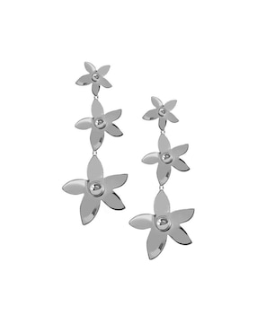 Aretes Largos De Flor Enrique Garcia De Plata P 925