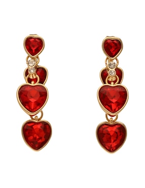 Aretes Cortos De Corazón Anne Klein Gingerbread Cristal