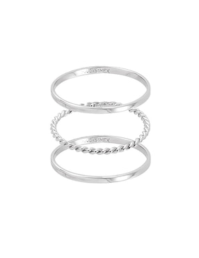 Set Anillo Redondo Argentia Wow P 925 De Plata