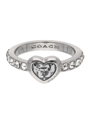 Anillo De Corazón Coach Stone Cristal