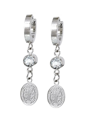 Aretes y collar NK Steel cristal