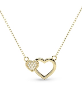 Collar Con Dije De Corazón Amelie Joyas De Oro 14 K