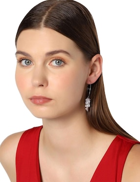 Aretes circulares Ocean Heart Elegance con acabado baño de oro cristal