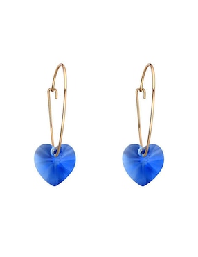 Arracadas De Corazón Ocean Heart Elegance Cristal