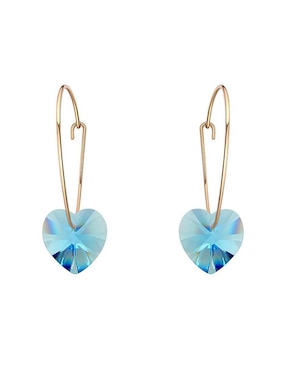 Arracadas De Corazón Ocean Heart Elegance Cristal