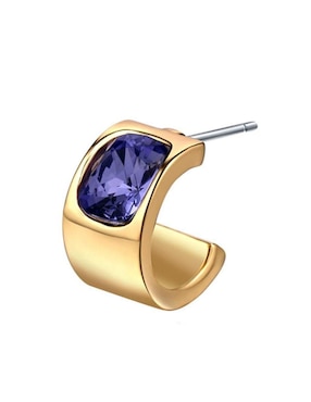 Arracadas Ocean Heart Shine con acabado baño de oro cristal