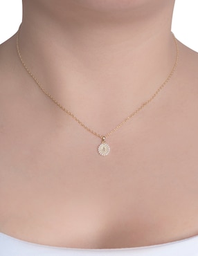 Collar con dije ovalado Artre de plata P 925