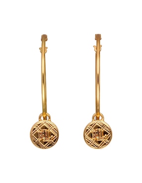 Aretes Corto Redonda Lauren Ralph Lauren Camden De Metal