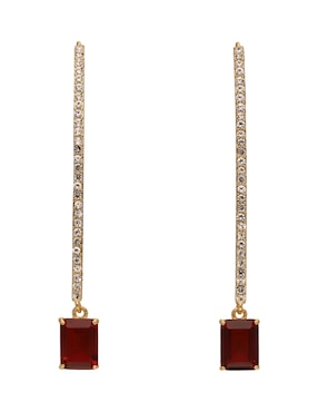 Aretes Largos De Cuadrada Lauren Ralph Lauren Georgette Cristal