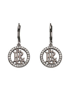 Aretes Cortos Redondos Lauren Ralph Lauren Florence Con Cristal