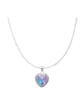 Set aretes, collar y pulsera de corazón Horoz de plata p 925 zirconia