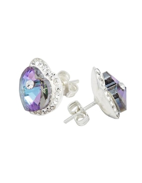 Set aretes, collar y pulsera de corazón Horoz de plata p 925 zirconia