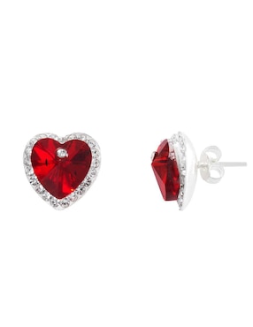 Set aretes, collar y pulsera de corazón Horoz de plata p 925 zirconia