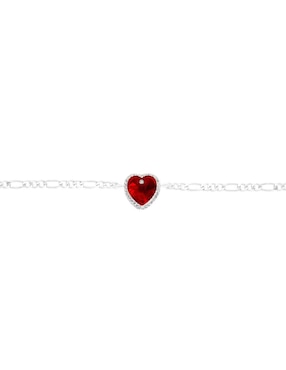 Set aretes, collar y pulsera de corazón Horoz de plata p 925 zirconia
