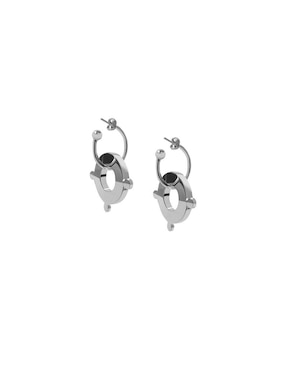 Arracadas Enrique Garcia de plata P 925 con acabado plateado