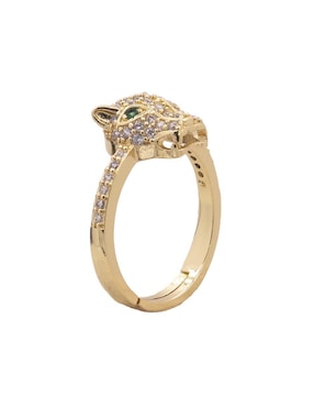 Anillo de puma Oro Angelus zirconia pavé