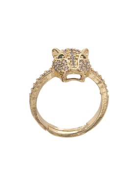 Anillo de puma Oro Angelus zirconia pavé