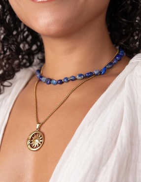 Collar de sol Piedra De Luna Manifestando