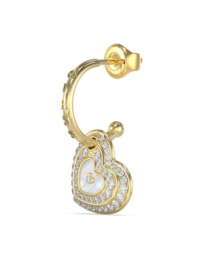 Aretes de corazón Guess Amami con acabado diamantado circonita