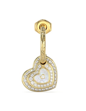 Aretes de corazón Guess Amami con acabado diamantado circonita