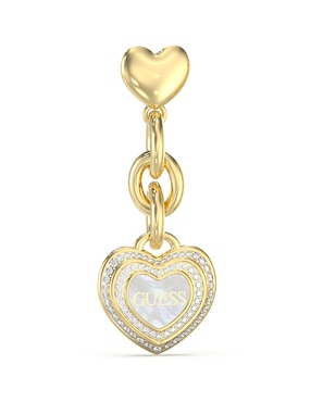 Aretes de corazón Guess Amami con acabado diamantado circonita