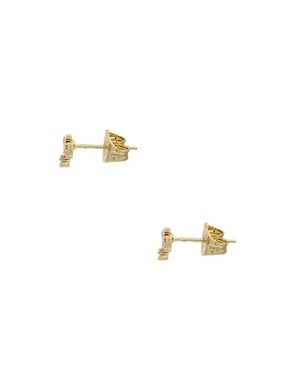 Aretes de flecha Oro Angelus con acabado brillante zirconia