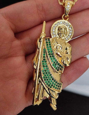 Collar san judas tadeo ovalado Maria Almudena 18 K