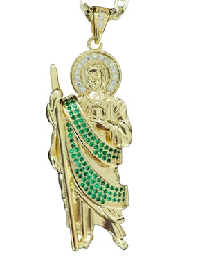 Collar san judas tadeo ovalado Maria Almudena 18 K