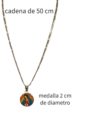 Collar virgen de guadalupe Maria Almudena 18 K