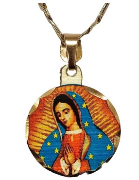 Collar virgen de guadalupe Maria Almudena 18 K