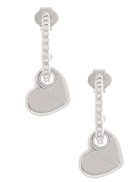 Aretes Cortos De Corazón Tommy Hilfiger Love Cristal