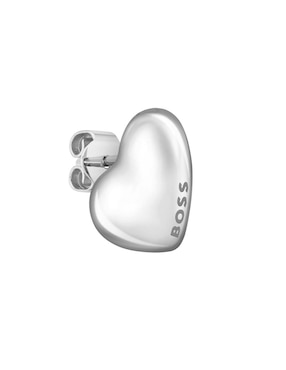 Aretes de corazón Hugo Boss Honey con acabado brillante
