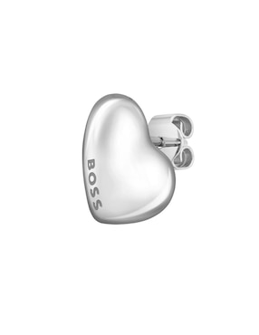 Aretes de corazón Hugo Boss Honey con acabado brillante
