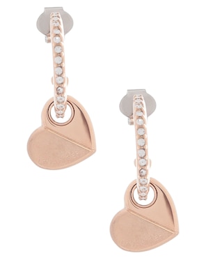 Aretes Cortos De Corazón Tommy Hilfiger Love Cristal