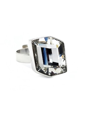 Anillo Cuadrado Zvezda Fancy P 925 De Plata Cristal