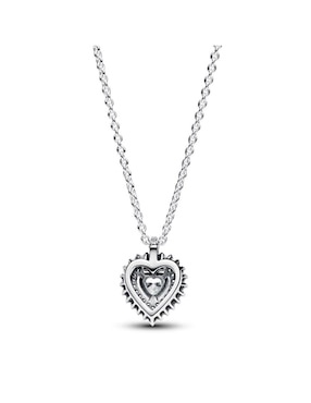 Collar de corazón Pandora de plata P 925