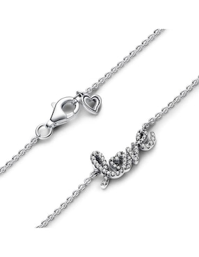 Collar de letras Pandora de plata P 925