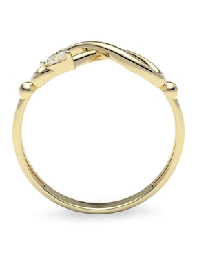 Anillo de corazón Amelie Joyas 14 k de oro zirconia brillante