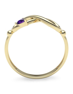 Anillo de corazón Amelie Joyas 14 k de oro zirconia brillante