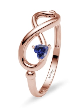 Anillo de corazón Amelie Joyas 14 k de oro zirconia brillante