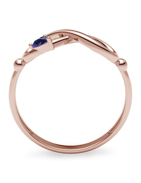 Anillo de corazón Amelie Joyas 14 k de oro zirconia brillante