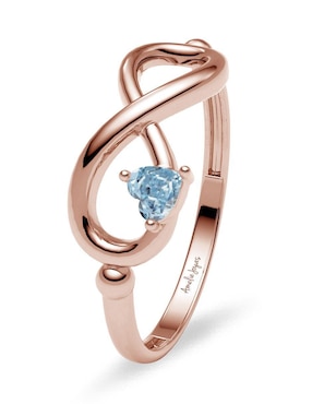 Anillo de corazón Amelie Joyas 14 k de oro zirconia brillante