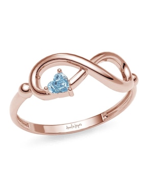 Anillo de corazón Amelie Joyas 14 k de oro zirconia brillante