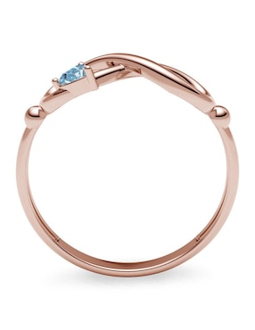 Anillo de corazón Amelie Joyas 14 k de oro zirconia brillante