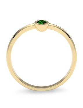 Anillo geométrico Amelie Joyas 14 k de oro zirconia brillante
