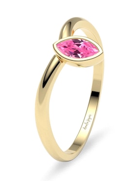 Anillo geométrico Amelie Joyas 14 k de oro zirconia brillante