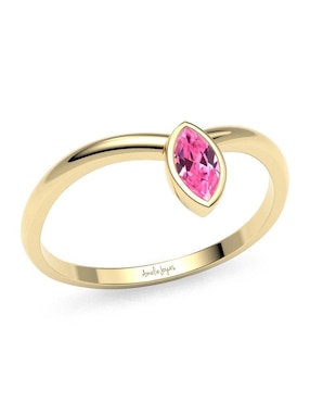 Anillo geométrico Amelie Joyas 14 k de oro zirconia brillante